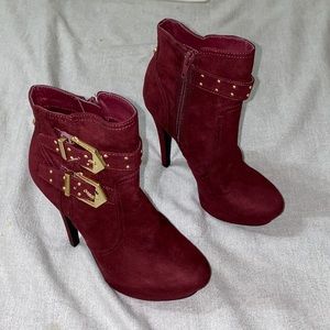 G by Guess maroon booties